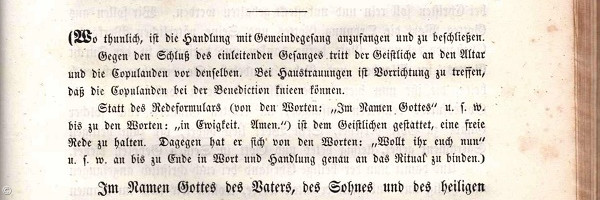 Titelseite der Trauung aus dem Agenden-Kern für die evangelisch-lutherische Kirche in Bayern, Nürnberg, 1856