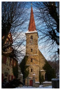 die Front-Ansicht der St.-Egidien-Kirche